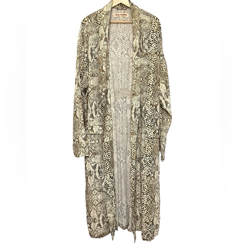 FREE PEOPLE ‘Wild Nights’ Festival Boho Snake Print Duster - Picture 3 of 13